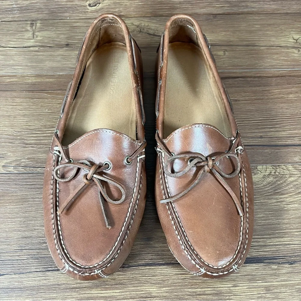 Cole Haan Gunnison Brown Leather Slip-On Driving Mocs Loafers Men’s Size 11.5 - Picture 1 of 8